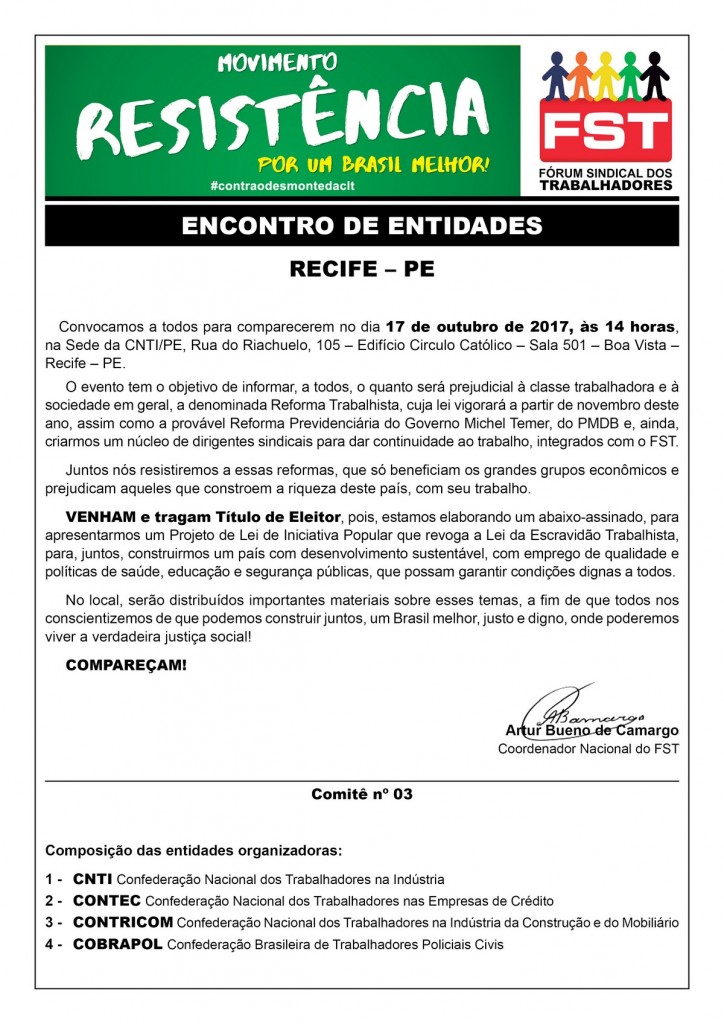 Encontro Entidades Convocação_17-10_Recife-PE_Entidades_Email